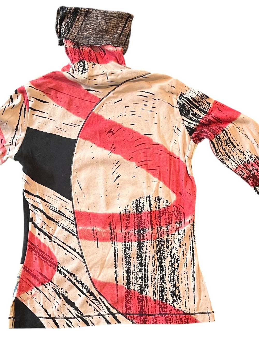 Custo Barcelona Sz 1 Bold Graphic Vintage Long-sleeve Lightweight Turtleneck|EUC - Picture 2 of 7
